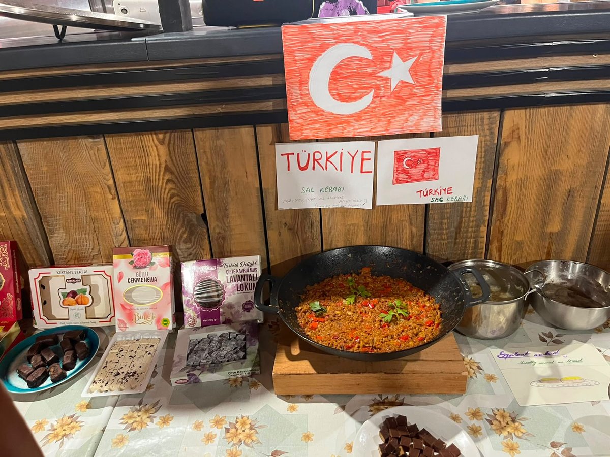 Türkiye masası: saç kebabı, lokum ve çekme helva